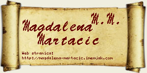 Magdalena Martačić vizit kartica